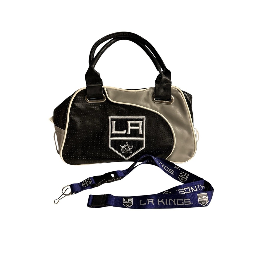 Los Angeles LA Kings NHL Hockey Black Perfect Bowler Hand Bag Women's Purse